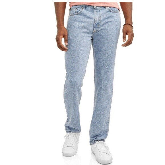 George Other - George Men's Regular Jeans Light Wash Blue Size 30 X 32